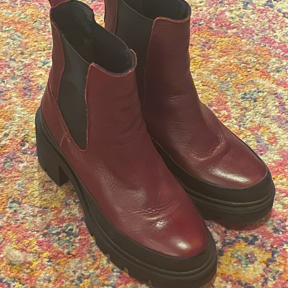 Miz Mooz Brexton chunky platform boots 37 6.5 waterproof so stylish